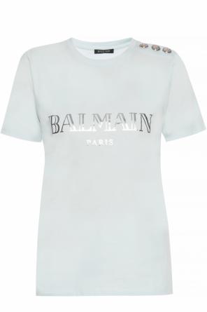 T-shirt z nadrukowanym logo, zdjęcie 1 T-shirt z nadrukowanym logo od Balmain
